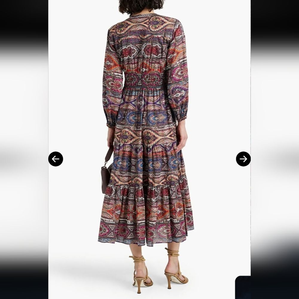 Derek Lam 10 Crosby Elsa Printed Cotton-Poplin Midi Dress - Picture 4 of 13